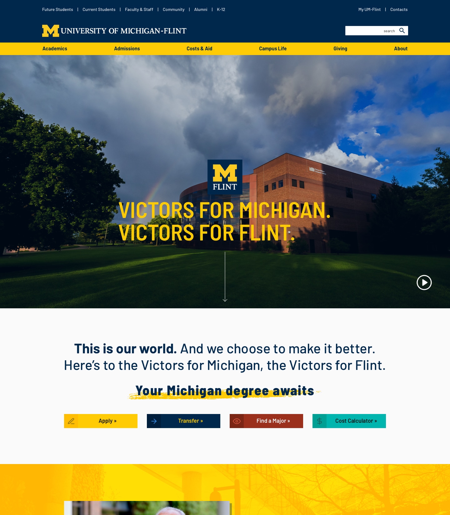 Home page of Flint